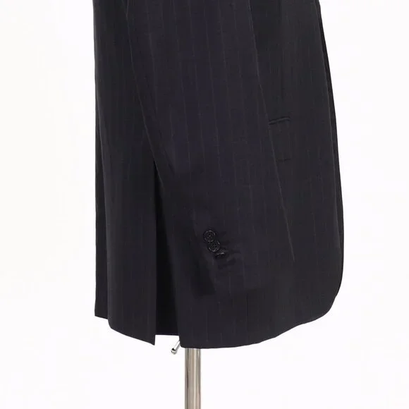 Ermenegildo Zegna 42L Gray Striped Two Button Suit Jacket O666